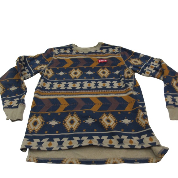 Levi Strauss & Co Other - Levi Strauss & Co Mens Long Sleeve‎ Geometric Pattern Crewneck Sweatshirt M